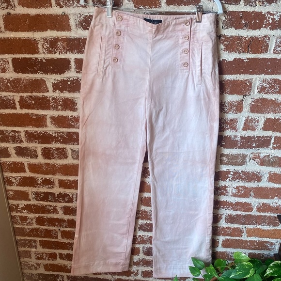 avocado dyed high rise, wide leg trousers - Picture 8 of 8